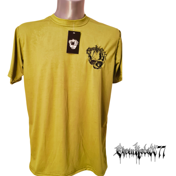 Premium T-Shirt "Ehrenkodex77" Skull, oliv,  Logo gestickt, Exklusive